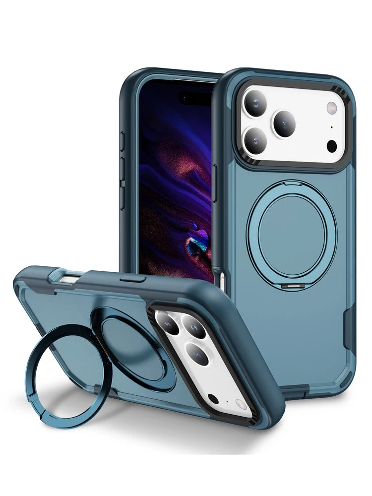 iPhone 17 Series MagSafe Compatible Durable Case with Integrated Kickstand Support