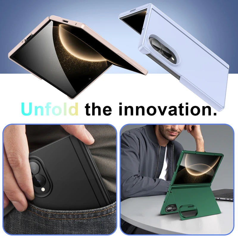 PC and TPU Kickstand Case with Hinge Protection for Samsung Galaxy Z Fold 8