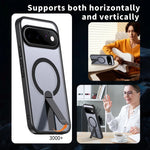 Matte PC+TPU Kickstand Case with 360° Rotating Metal Bracket for Google Pixel 11 Series
