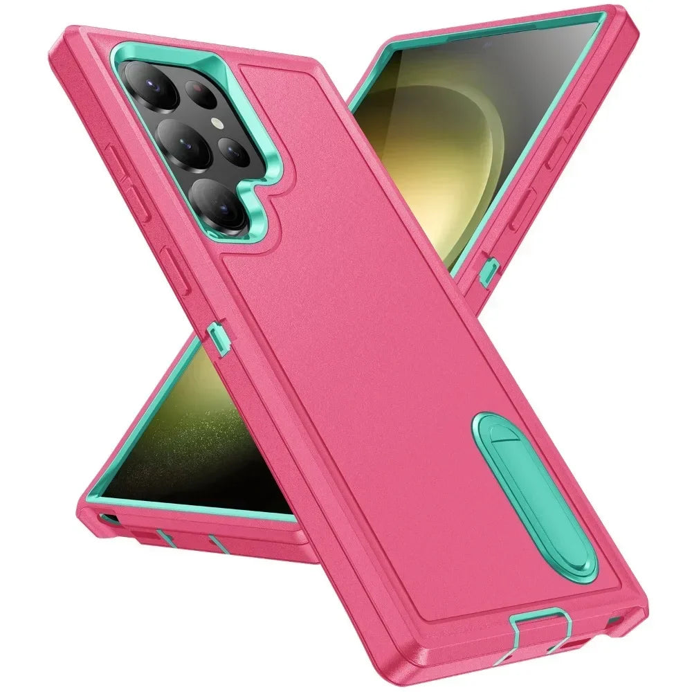 Shockproof Protective Case with Bracket for Samsung Galaxy S25 Series