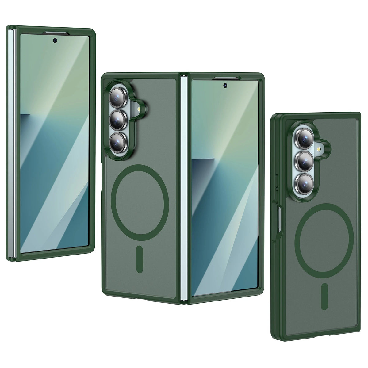 Translucent Matte Magnetic Case with Raised Camera Protection for Samsung Galaxy Z Fold 8 Ultra