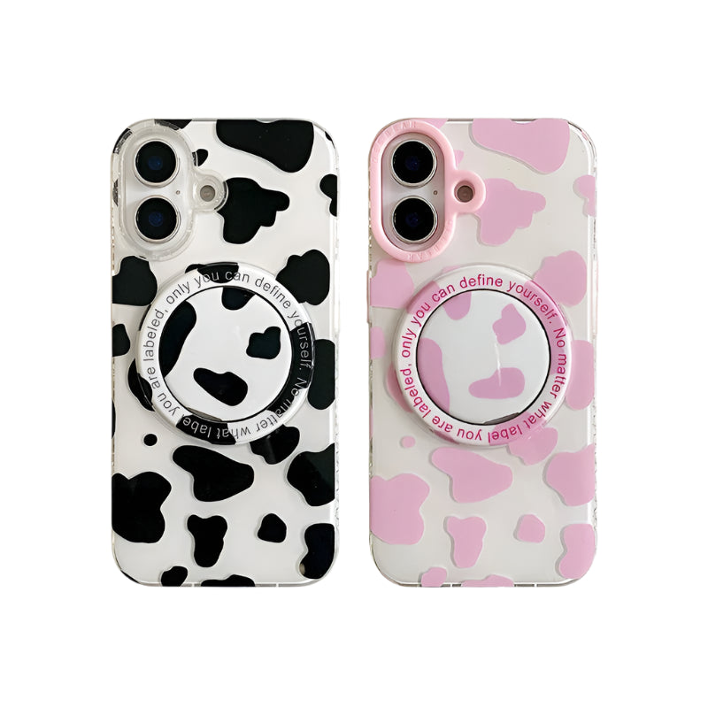 Cow Pattern MagSafe Case for iPhone 16 Series