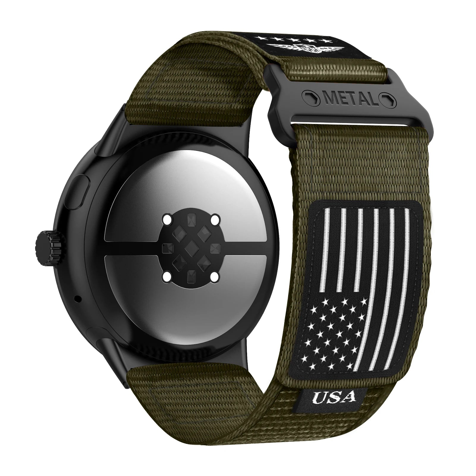 USA Flag-Themed Sporty Trail Loop Nylon Band for Google Pixel Watch 2
