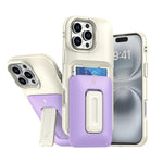 iPhone 16 Series Wallet Case with Sliding Card Holder and Kickstand