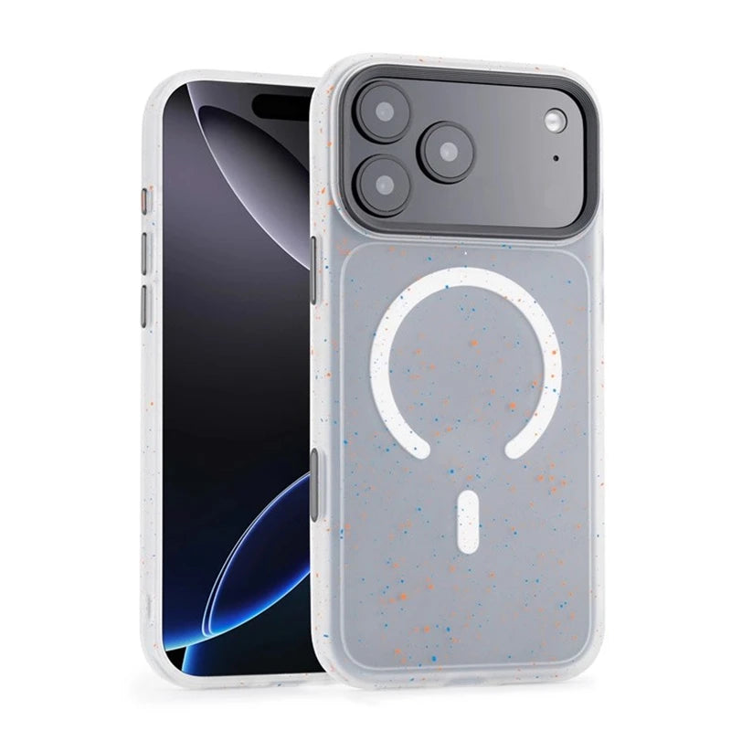 Shockproof Art Ink Dots Pattern MagSafe Case for iPhone 17 Series