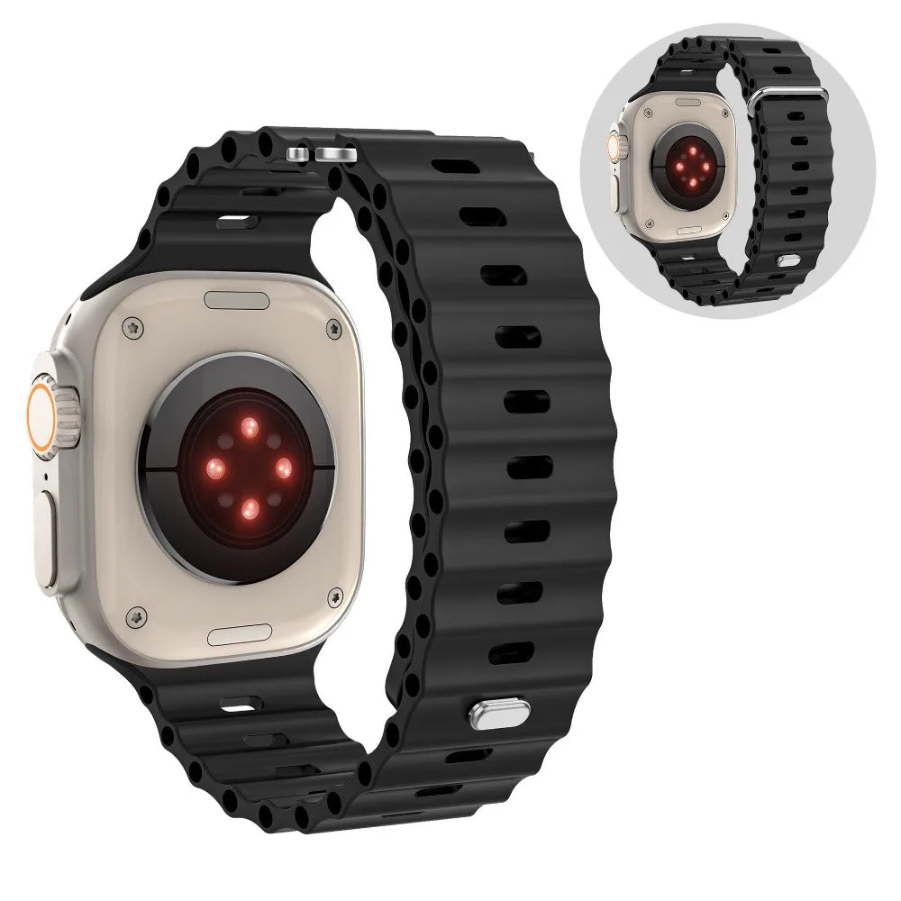 Perforated Silicone Band with Water Drainage for Apple Watch