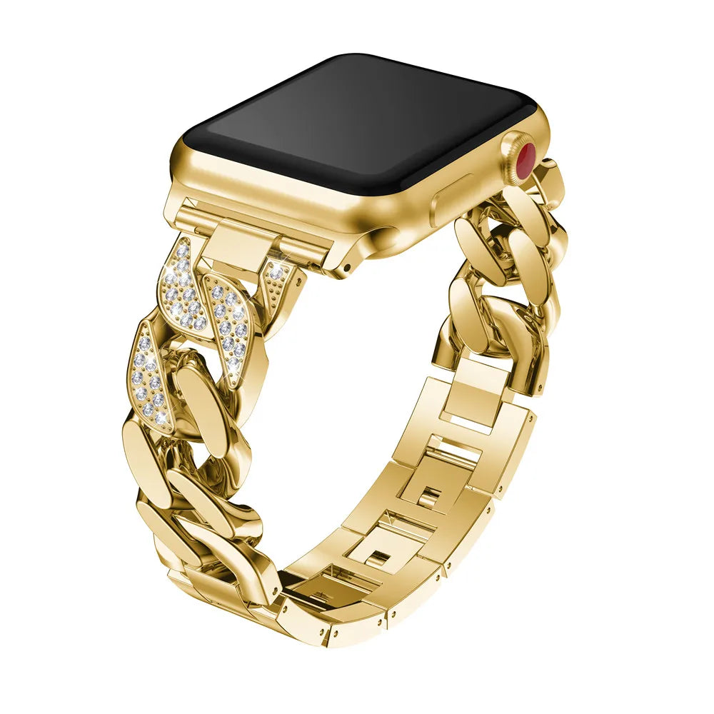 Luxury Cuban Link Jewelry Bracelet for Apple Watch