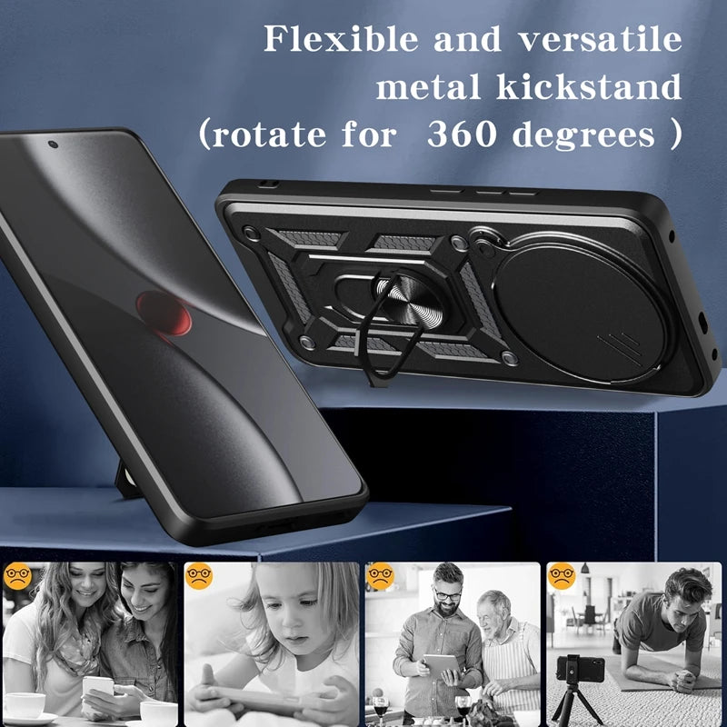 Xiaomi 15 Ultra 5G Protective Case with Magnetic Ring and Camera Cover