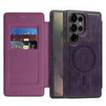 Samsung Galaxy S24 Series PU Leather Flip Magnetic Case with Card Holder