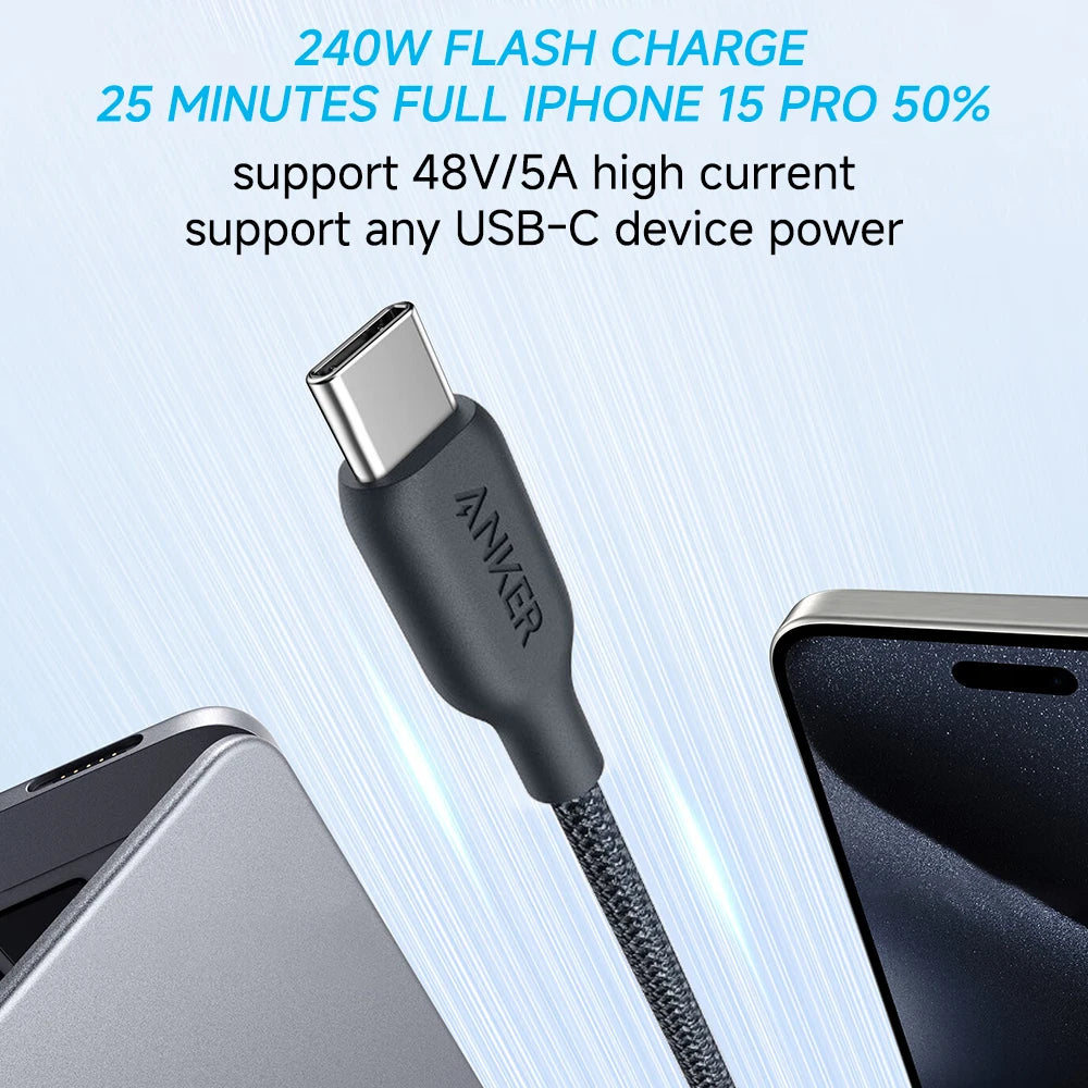 Anker USB-C 240W Bio-Based Braided Fast Charging Cable