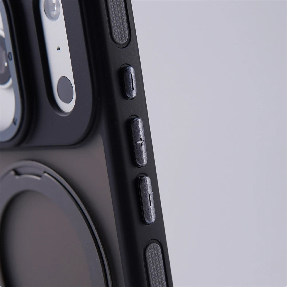 Shockproof MagSafe Case with 360° Rotating Ring Stand for iPhone 18 Series