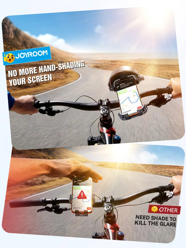 Motorcycle Phone Holder with Quick Lock System and Weather Sun Cover