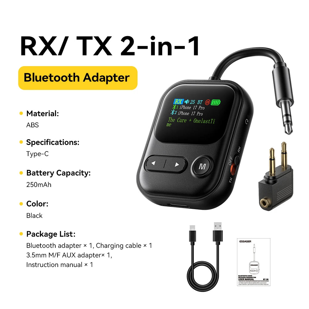 Essager Dual-Mode Bluetooth Audio Adapter