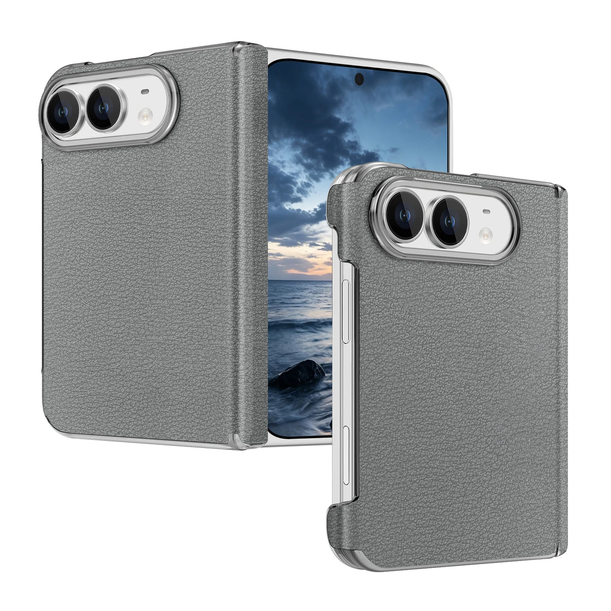 Leather MagSafe Case with Dual Hinge Protection for iPhone Duo