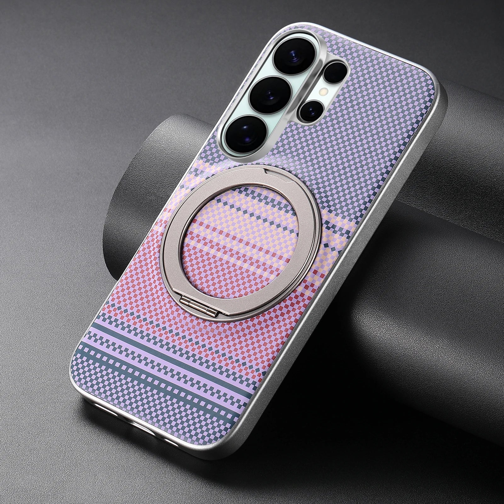 Shockproof Magnetic Gradient Case with 360° Rotating Stand for Samsung Galaxy S26 Series
