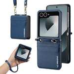 Samsung Galaxy Z Flip 6 Wallet Case with Strap and Card Holder