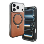 Premium Leather MagSafe Case with Built-In Stand and for iPhone 17 Series