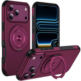 Shockproof Case with 360° Rotating Ring Stand for iPhone 18 Series