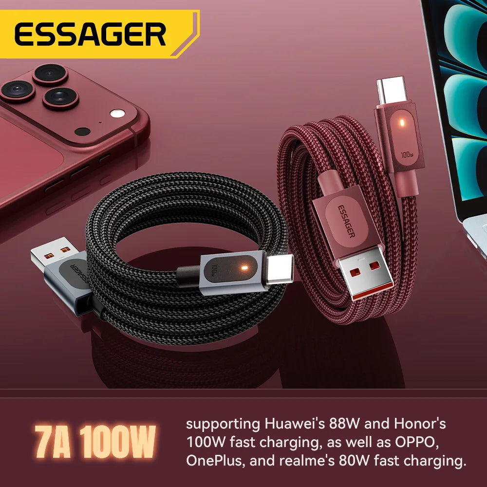 Essager 100W USB-A to USB-C Fast Charging Cable