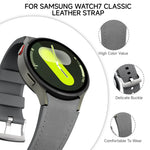 No-Gap Leather & Silicone Strap for Samsung Galaxy Watch 7