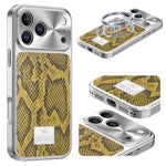 Snake Pattern Leather MagSafe Case for iPhone 17 Series