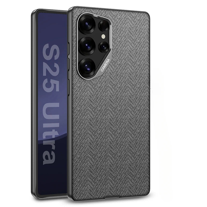 Nylon Leather Hard Shell Case for Samsung Galaxy S25 Ultra