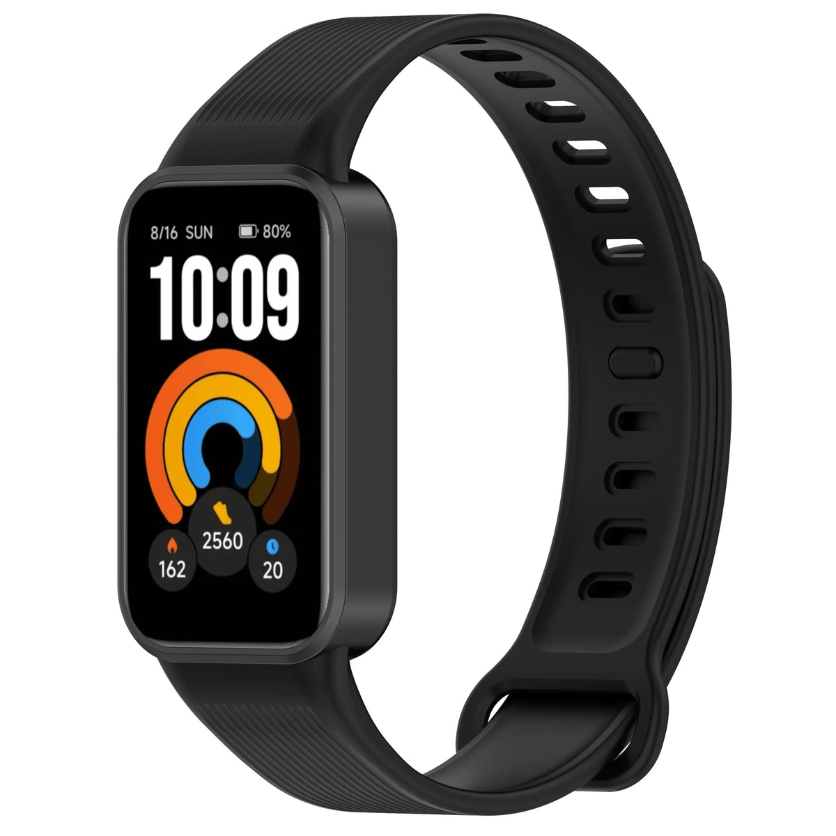 Silicone Ribbed Band with Adjustable Buckle for Xiaomi Smart Band 11 Active