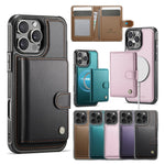 2-in-1 Leather MagSafe Wallet Case with Card Holder for iPhone 16 Series