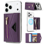 Luxury Leather Magnetic Wallet with Card Holder and Kickstand