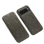 Google Pixel 10 Series Magnetic Leather Flip Case with Card Slot