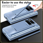 Vintage Fold Case with Push-to-Eject Stylus Slot for Google Pixel 11 Pro Fold
