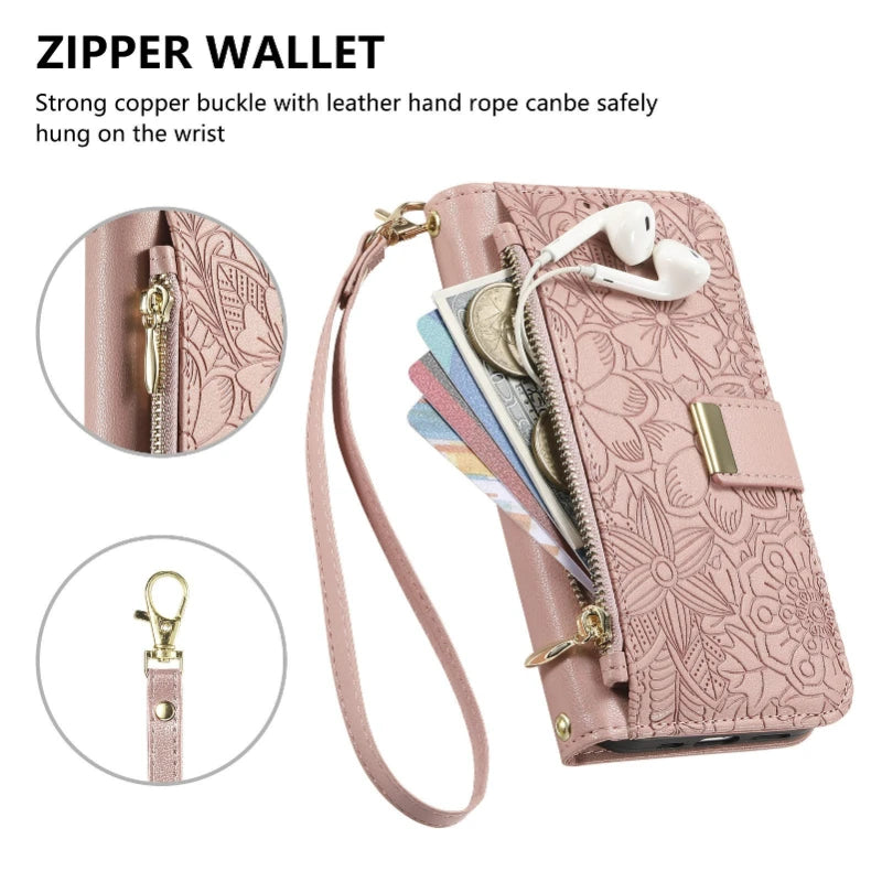 Crossbody Leather Wallet Case for Google Pixel 10 Series