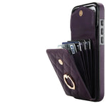 Premium Leather Wallet Case with Ring and Lanyard for iPhone 17 Series