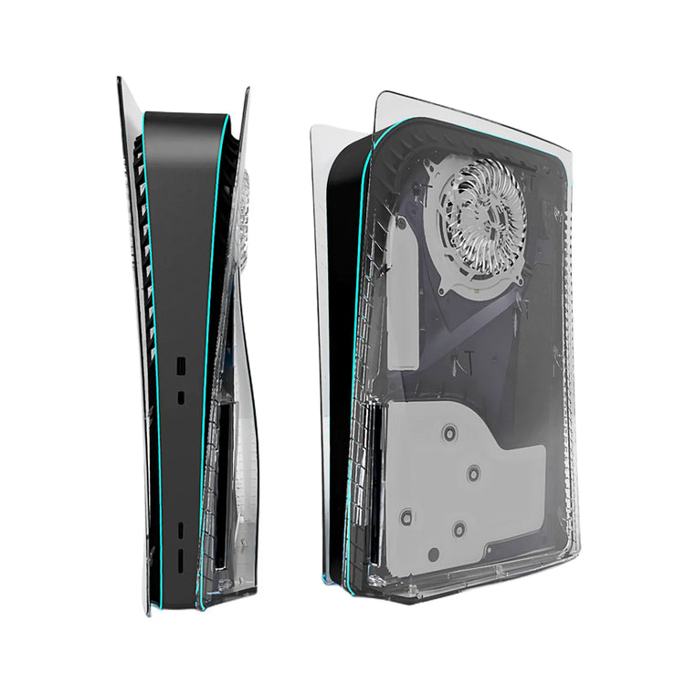 Transparent Cooling Vent Shell - Hard Plastic Replacement Plate for PS5 Disc Edition