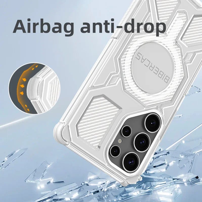 Clear Magnetic Airbag Case for Samsung Galaxy S26 Series