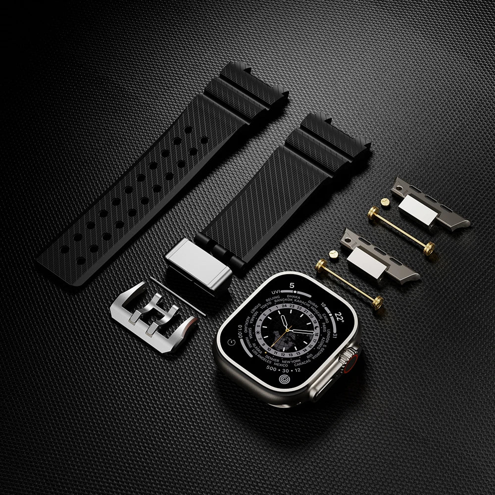 Heavy-Duty Silicone Watch Strap for Apple Watch