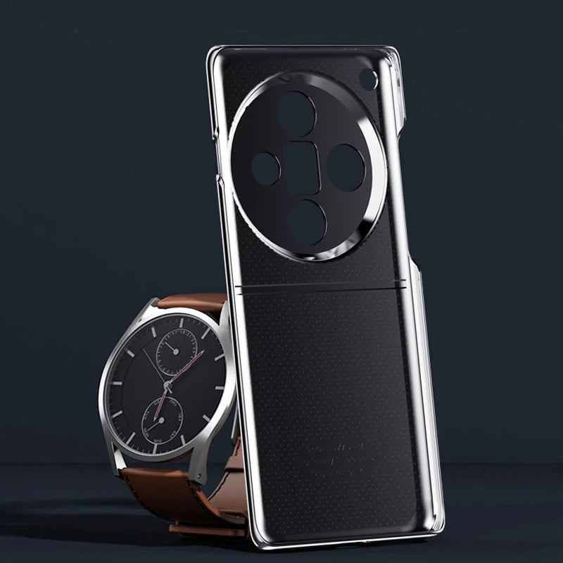 Luxury Electroplated Leather Case with Hard PC Frame for OPPO Find X7 and Find X7 Ultra