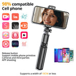 Fonken Portable Selfie Stick & Tripod with Bluetooth Remote