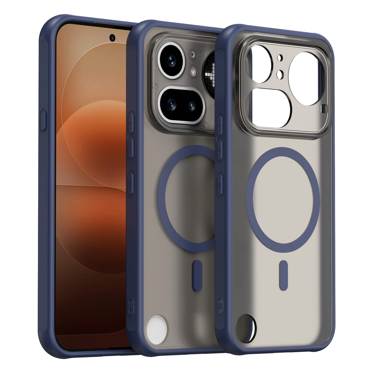 Matte Case with Magnetic Charging Alignment Ring for Nothing Phone (4a) Series