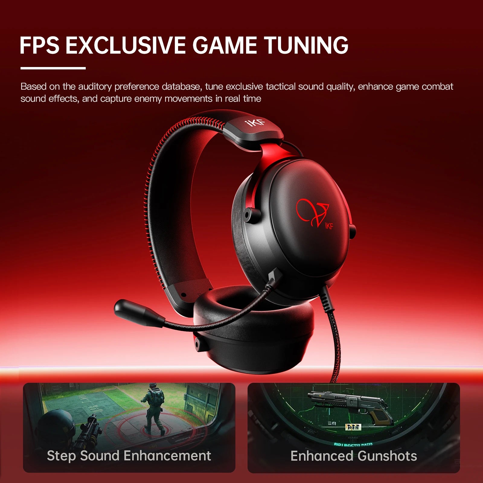iKF V11 Pro Over-Ear Gaming Headset