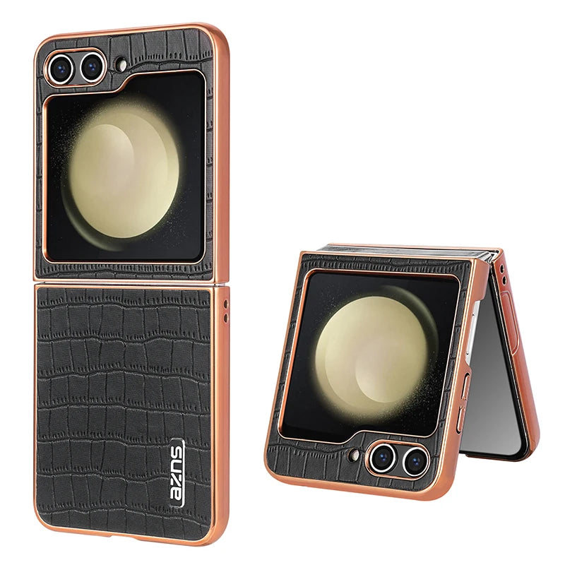 Skin-Feel Crocodile Texture Shockproof Case for Samsung Galaxy Z Flip 6