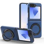 Premium Shockproof Leather Flip Case with 360° Ring Bracket for Samsung Galaxy Z Flip 6