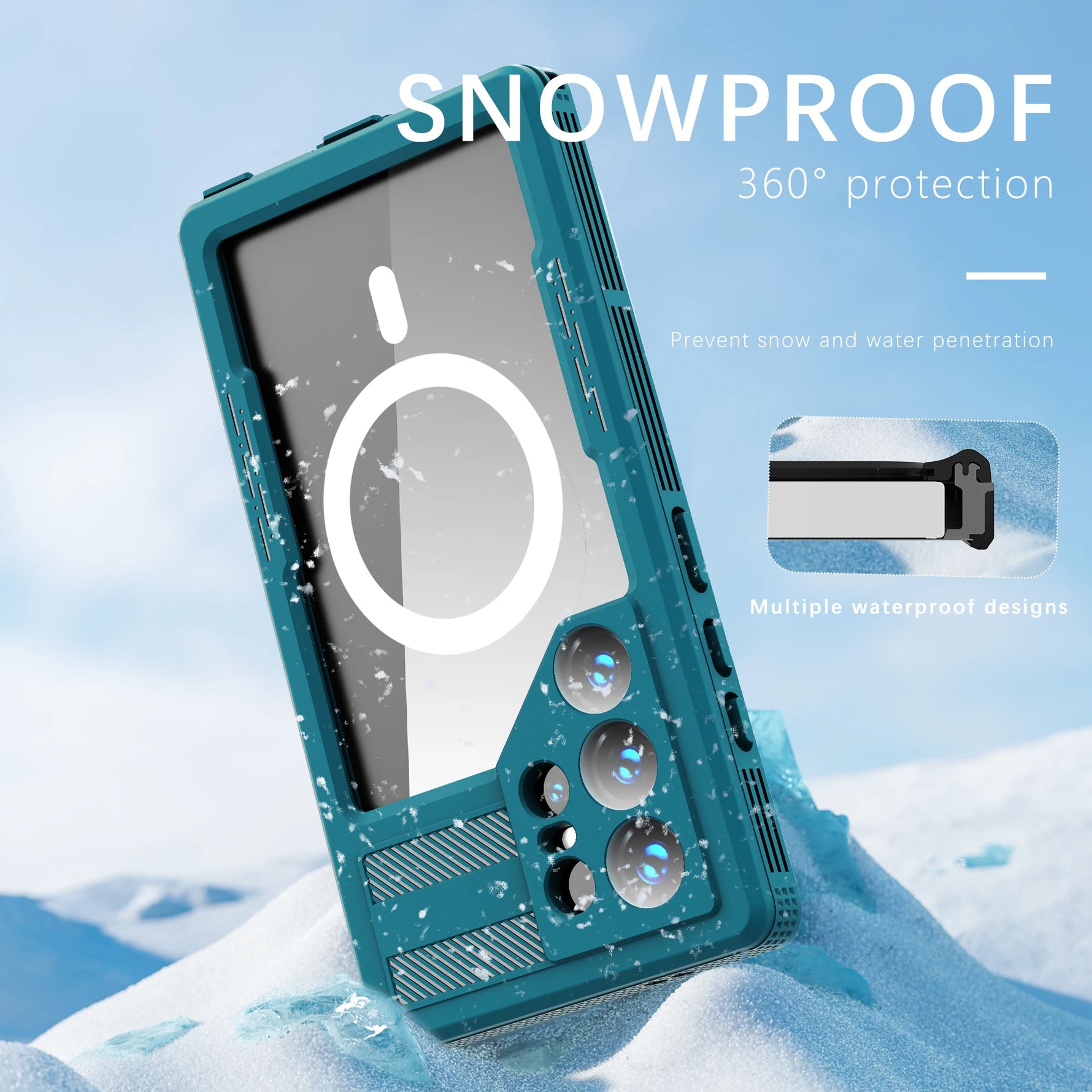 360° Full Waterproof Clear Protection Case for Samsung Galaxy S24 Series