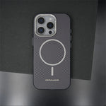 Carbon Fiber Texture Hard PC MagSafe Case for iPhone 15 Series