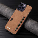 iPhone 16 Series Retro Leather Wallet Case