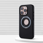 iPhone 16 Series Protective Armor Hollow MagSafe Case with 360° Rotating Ring Stand