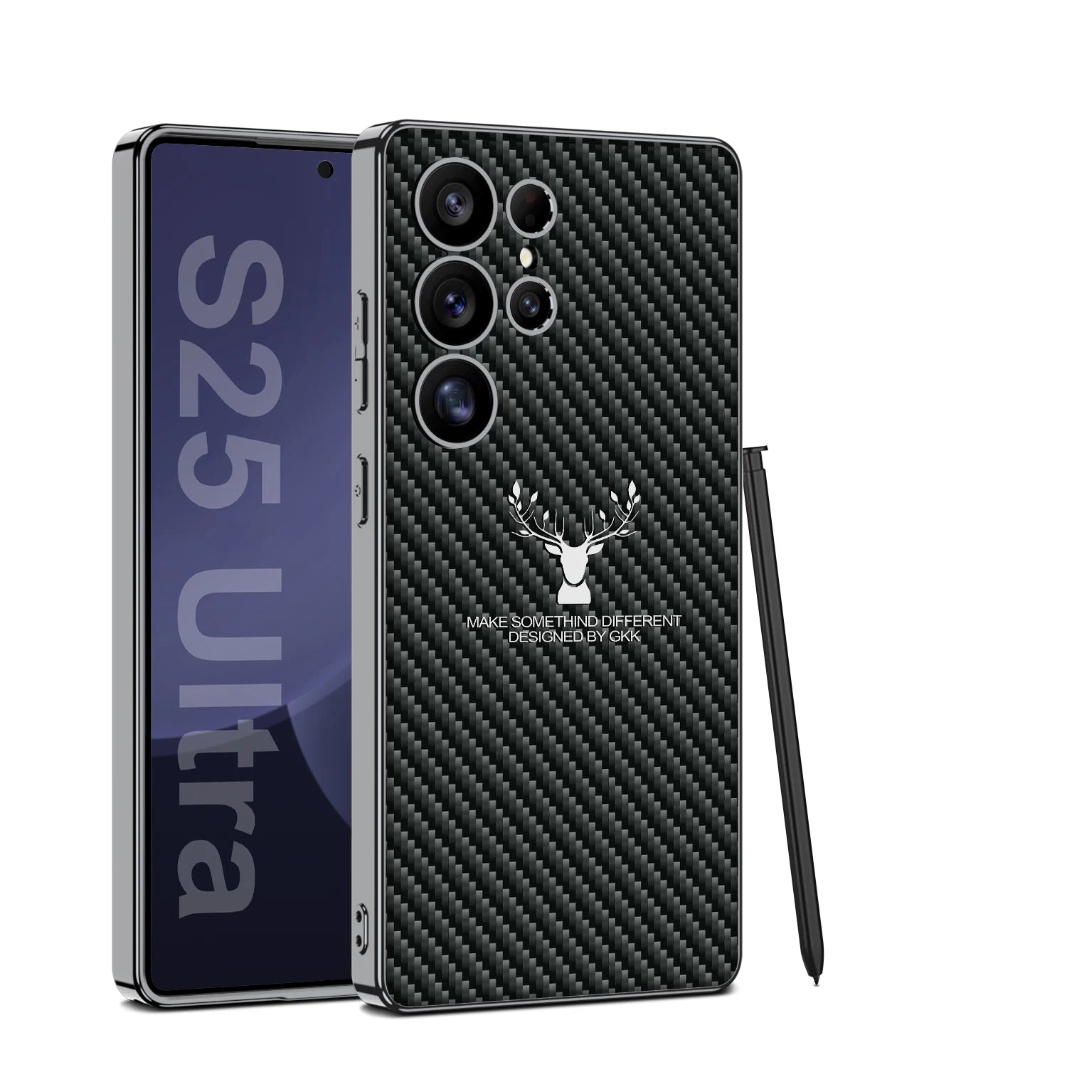 Premium Moose Pattern Leather Case with Soft Edge for Samsung Galaxy S25 Ultra