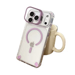 Slim Clear MagSafe Protective Case with Metal Stand for iPhone 17 Series