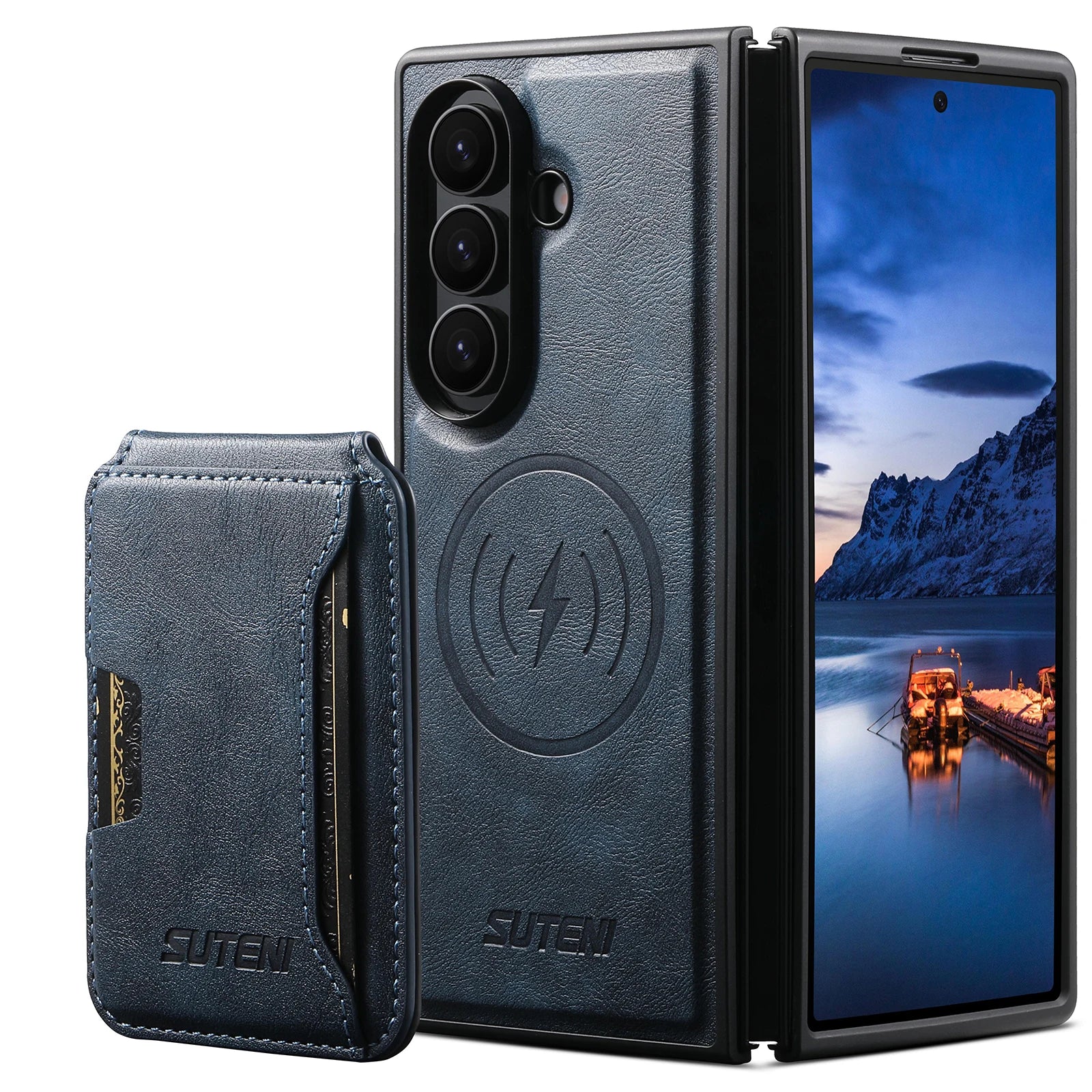 Luxury 2-in-1 Magnetic Leather Wallet Case with Card Slot for Galaxy Z Fold 7