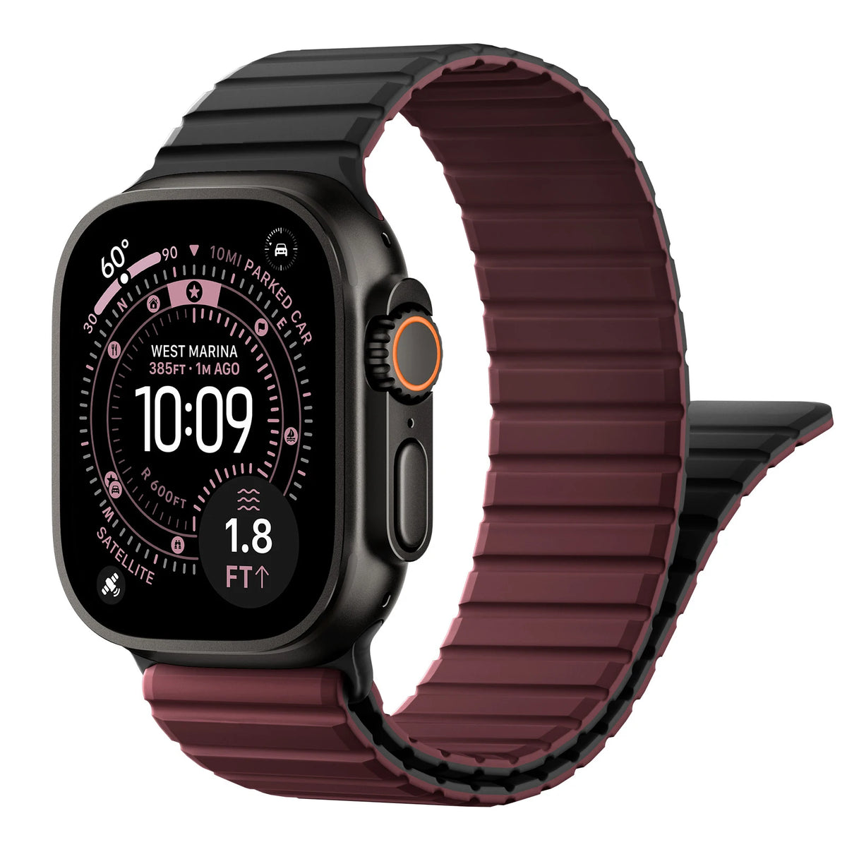 Silicone Loop Strap with Magnetic Closure for Apple Watch